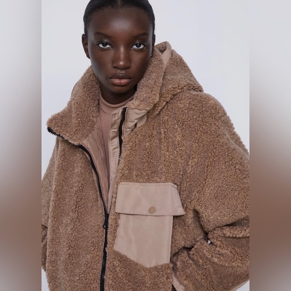 Brand new Sherpa hooded jacket
